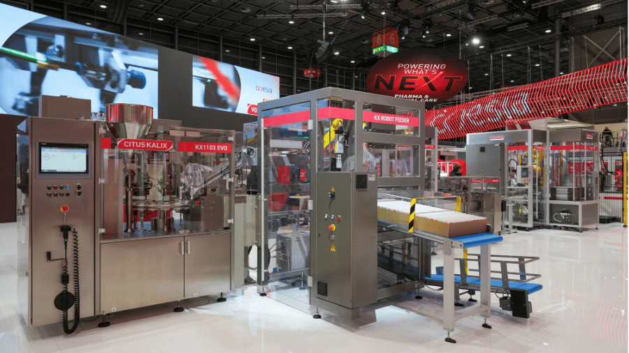 Integrated packaging line with Citus Kalix KX1103 EVO feeder on Interpack 2026